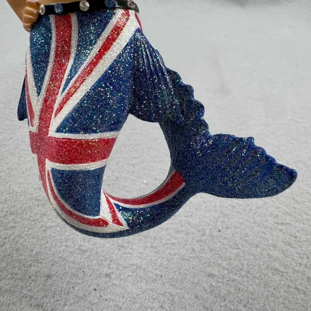 December Diamonds Union Jack Merman Ornament 55-55014 2016 Boxed UK Flag Retired